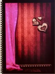 12 X A4 Lined Hearts Notebook. Hardcover. School. Craft