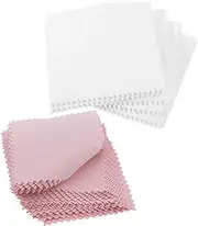 DIYEAH 100pcs Jewelry Cleaning Cloth Jewelry Polishing Cloths Jewelry Cleaner Cloth Glasses Wipes Silver Polishing Cloth Pink