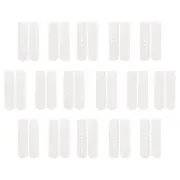 16 Pairs Hat Snap Replacement, Adjustable PE Snapback Extender Cap Strap, White