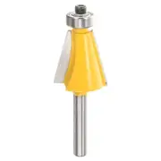 15 Degree Chamfer Router Bit 1/4" Shank 1" Cutting Length Carbide Bit, Yellow