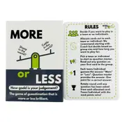 More or Less Card Game How Good Is Your Judgement First Edition 1pc Educational Games