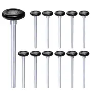 12pcs 1.8" Nylon Garage Door Rollers for 2" Garage Track, 7" Long Stem, Black