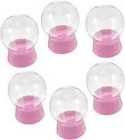Zerodeko 6pcs Clear Fillable Plastic Snow Globes for DIY Christmas Decorations Create Unique Winter Scenes with Base and Lid Craft for Home Ambiance