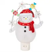 7.7 Inch Snowman with LED Night Light Snowflake Candy Icons