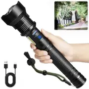 Flashlights High Lumens Rechargeable, 990,000 Lumens Super Bright Led Black