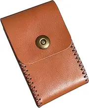 [Lorxilar] Leather Cigarette Case Box, Regular Size Cigarette Pocket Holder, Cigarette Case for Men and Women,One Size,Brown A