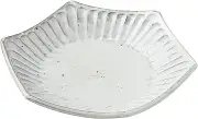 TOKI1919 MINOYAKI 37K029-17 Japanese Traditional Hexagonal Sushi Plate, Diameter Approx. 7.5 x 1.2 inches (19 x 3 cm), Mino Pottery, Japanese Dish, Ryokan, Restaurant Specifications, Tableware,