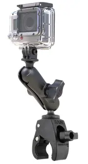 RAP-B-400-GOP1U :: RAM Tough-Claw Double Ball Mount With Universal Action Camera Adapter