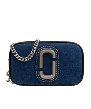 Marc Jacobs The Denim Chain Snapshot Crossbody Bag One size navy blue