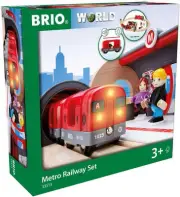 BRIO Metro Railway Set 20 Pieces - Train Set for Children Ages 3+