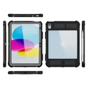 Generic Apple iPad (10.9") (10th Gen) WaterProof Case Black - Support Smart Control Keyboard, 360 Rotation, DustProof, SnowProof, IP68