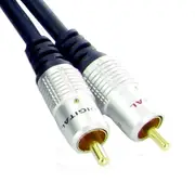 Quality Stereo Audio Cable 2 RCA Male to 2 RCA Male Red White AUX Cord Lead OFC