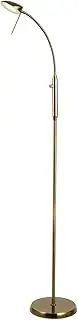 [Lexi Lighting] Jella 7W LED Floor Lamp, Antique Brass Metal Stand and Shade, Warm White, Bulb Included, Dimmable, Adjustable Neck, Perfect Reading Lamp for Sofa Side, Living Room, Stylish Home Décor