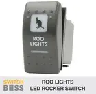 Rocker Switch ROO LIGHTS - White - LED 4x4 Boat Caravan Marine 12v