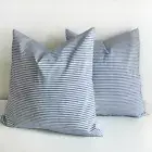 Pack of 2 Cloudy Blue Pin Striped Cushion Cover - 45*45cm Square