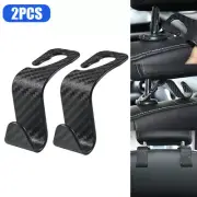 2Pcs/Set Carbon Fiber Auto Back Seat Hooks Headrest Storage Hook Car Accessories (for: Peugeot)