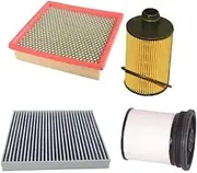 ZUXIM 4pcs/lot Oil Engine Air Filter Cabin Filter Oil Filter Fuel Filter, for Jeep, Grand Cherokee 3.0L 2014-2017 Cabin Air Filter