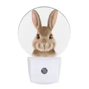 Easter Bunny Night Light Cute Cartoon Rabbit Animal Night Lights Plug into Wa...