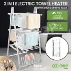 Electric Heated Towel Clothes Rack Airer Laundry Shoe Heater Dryer Warmer Stand