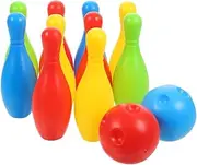Gogogmee Children's Bowling Fun Mini Bowls Balls Set for Toddlers Enhance Coordination Motor Skills for Group Play Parties