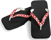 Hajime(一歩) [One Step] [Hajime] Geta Geta Clogs, Soft and Water Resistant, Made of Sponge, 10.6 inches (27 cm), BK/Dot x Red, Dot x Red (Dot x Red/27), Dot × Red, 27.0 cm