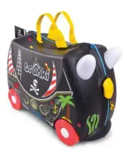 Trunki Pedro Pirate - Ride on Suitcase /Carry-on Bag - Black