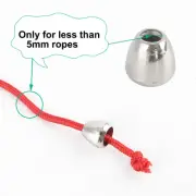 10pcs Plastic Bell Ends Stopper Cord Ropes Lock Lanyard Fastener, Silver Tone