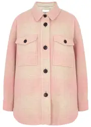 Isabel Marant étoile Harveli Checked Felt Jacket - Light Pink - 38 (UK10 / S) 38 (UK10 / S)