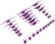 28pcs Car Repair Gasket Cars Auto Tool Dent Removal Puller Tabs Dent Puller Kit Trim Removal Tool Dent Puller for Refrigerator Dent Puller Tabs Dent Remover Nylon Plastic Purple
