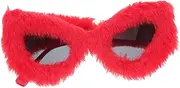 [Baluue] Plush Sunglasses for Women Furry Cat Eye Shades with UV Protection for Parties Cosplay and Festivals Stylish Accessories for Fashion Lovers