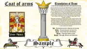 Macbain-Mcbown COAT OF ARMS HERALDRY BLAZONRY PRINT