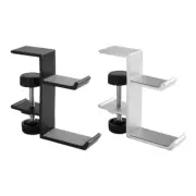 Portable Headphone Stand Aluminum Alloy Organiser Rack 2-Layer Adjustable Clamp