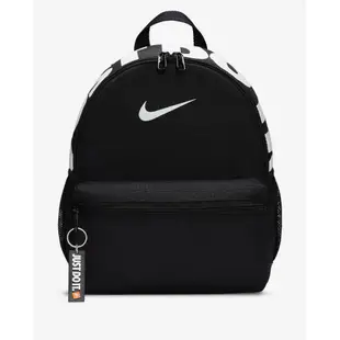 【NIKE】 BRSLA JDI MINI BKPK 後背包 兒童包 雙肩包 旅行包 黑白-DR6091010