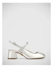 [Wittner] Ilyssa Metallic Leather Heel in Silver