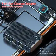 Car Cigarette Lighter Socket Splitter USB-C Charger Power Adapter Outlet 9 in 1