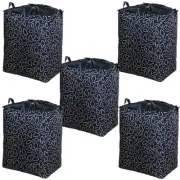 5x Medium Home Storage Bag Fording Basket w/ Handle Clothes Quilt Organizer 75L