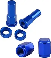 Dirt Bike Rim Lock Nuts Bolts Spacer Motocross Valve Cap Compatible With KX125 KX250 KX450 KX250F KX450F KLX250 EXC EXCF SX SXF XC XCW XCF(Blue)