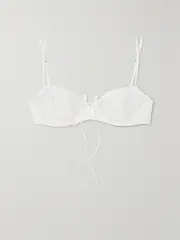 [Kiki de Montparnasse] Kiki de Montparnasse - Tresor Stretch-lace Underwired Demi Bra - Ivory - 34D 34 D Ivory