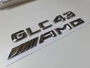 Glc43 Amg Silver Chrome Letter Number Rear Boot Badge Emblem Glc Class Mercedes Yalo