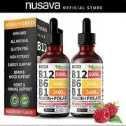 Vitamin B12 and B6 Liquid Drops,(2 Pack) B12 Sublingual Vitamin B Complex - B 12 Vitamin