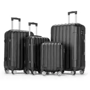 4 Piece Luggage Set, ABS Hard Shell Suitcase Luggage Sets Double Wheels with TSA
