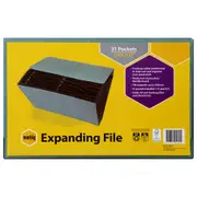 Marbig 31-Pocket Expanding Foolscap File Organiser/Document Storage Green