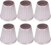 Lamp Shade, 6Pcs Barrel Cloth Lampshades, Simple Lamp Cover Replacement, for E14 Bulb Interface Wall Light Ceiling Light Cover Shade Pink Purple