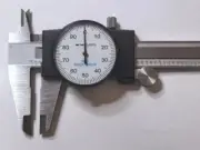 mhc 0-6x0.001" Dial Caliper, White Face, Shock Proof, Stainless Steel, 102-0506