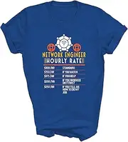 [Modern Supply Tee] Network Engineer Hourly Rate Nerd Geek Nerdy Geeky It Tech System Admin Unisex Tee Gift Shirt T-Shirt (Royal;XL)