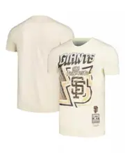 Mitchell & Ness Men's Cream San Francisco Giants Cooperstown Sidewalk Sketch Tee