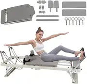 Compact Pilates Reformer Machine，Home Foldable Pilates Reformer Suits for Studio Gym Yoga
