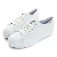 在飛比找蝦皮購物優惠-Keds TRIPLE KICK 時尚皮革厚底休閒小白鞋(白