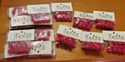Handbehg Felts Wool Balls RED 18 PACKAGES TOTAL OF 216 WOOL BALLS UNOPENED