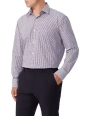 [Van Heusen] Classic Long Sleeve 2 Col Gingham Check Shirt in Red/Purple